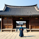 **

"A beautifully restored Hanok house in Jeonju, South Korea, fully clothed people enjoying the central courtyard, traditional Korean architecture, safe for work, perfect anatomy, correct proportions, family-friendly scene, appropriate attire, professional photography, high quality."

**