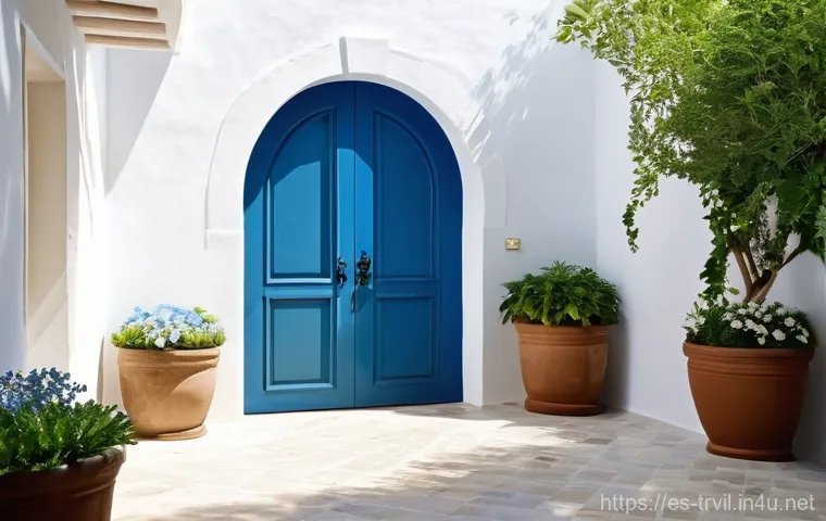 전통주택의 색상 조화 - **Prompt:** An inviting colonial courtyard or facade from a city like Oaxaca or Cartagena de Indias,...