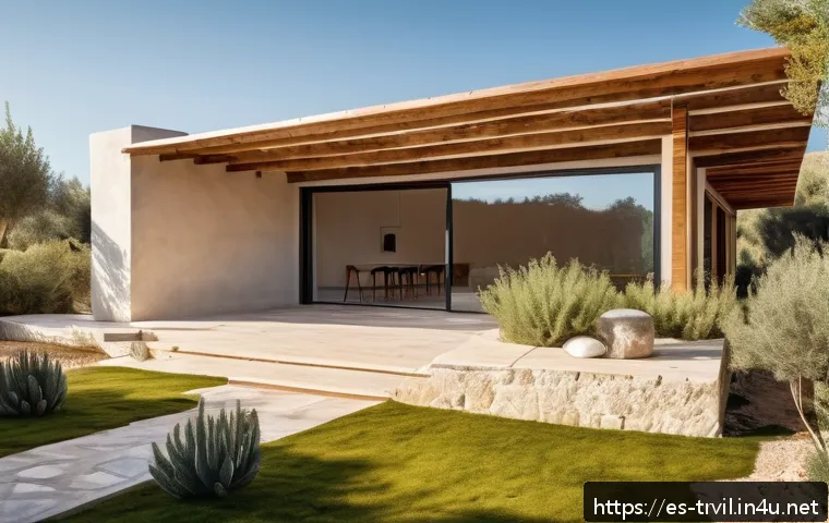 전통주택과 환경적인 조화 - A modern sustainable house in a warm Mediterranean climate, constructed with traditional natural mat...